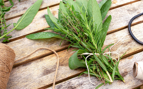 Making and Drying Herb Bundles