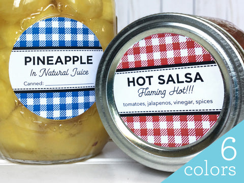 Custom Picnic Canning Labels for salsa & fruit | CanningCrafts.com