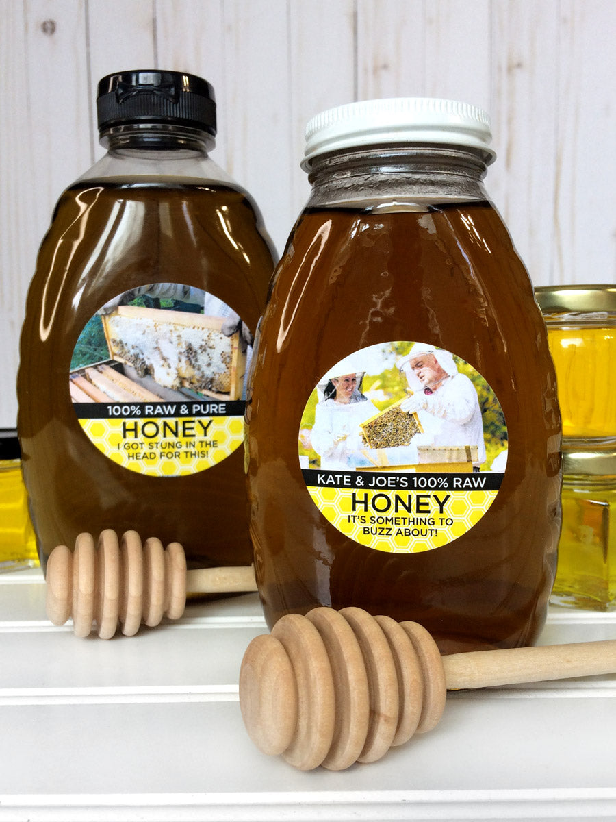 Custom Provide Your Own Photo Honey Labels | CanningCrafts.com