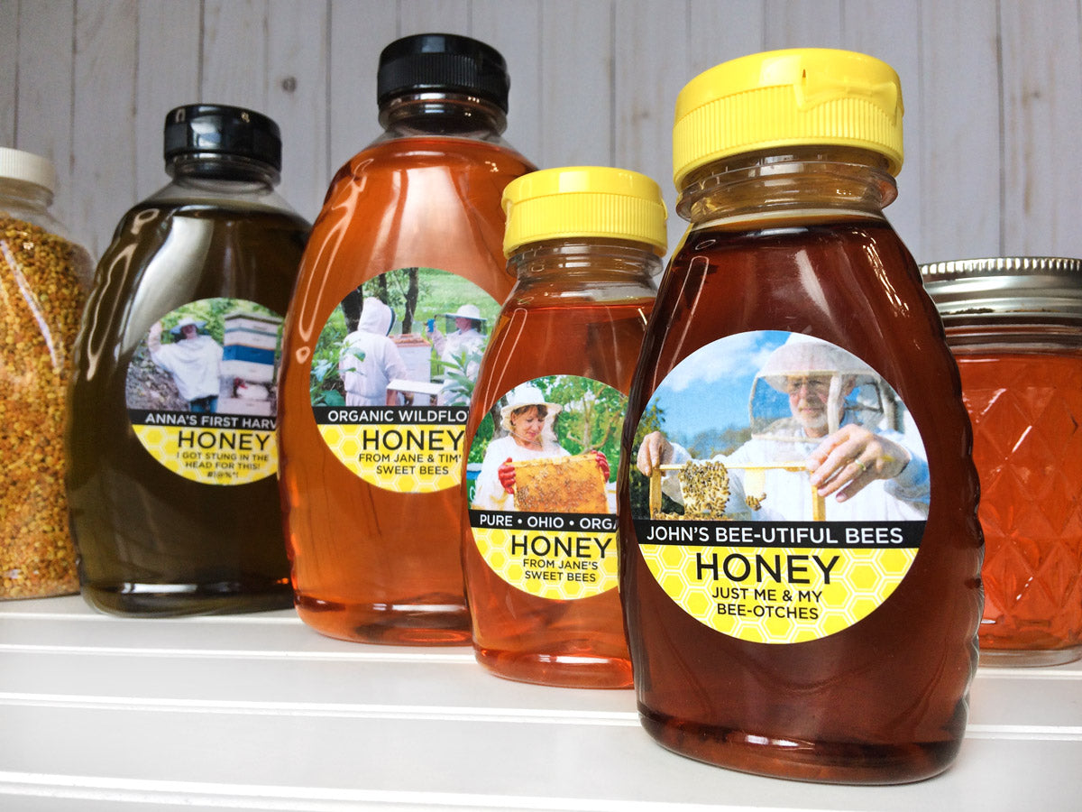 Custom Provide Your Own Photo Honey Bottle Labels | CanningCrafts.com