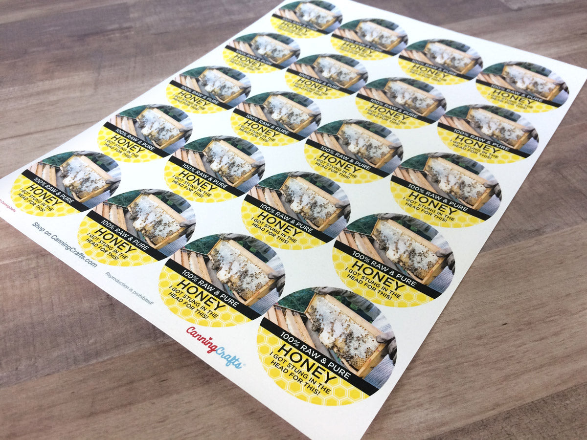 Custom Provide Your Own Photo Honey Labels | CanningCrafts.com