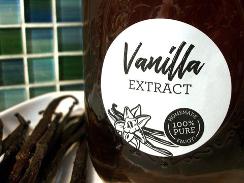 Black & White Vanilla Extract Labels | CanningCrafts.com