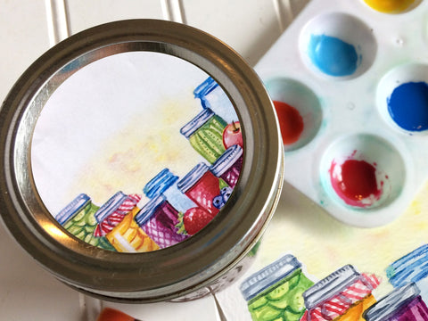 Watercolor Mason Jar Canning Labels | CanningCrafts.com