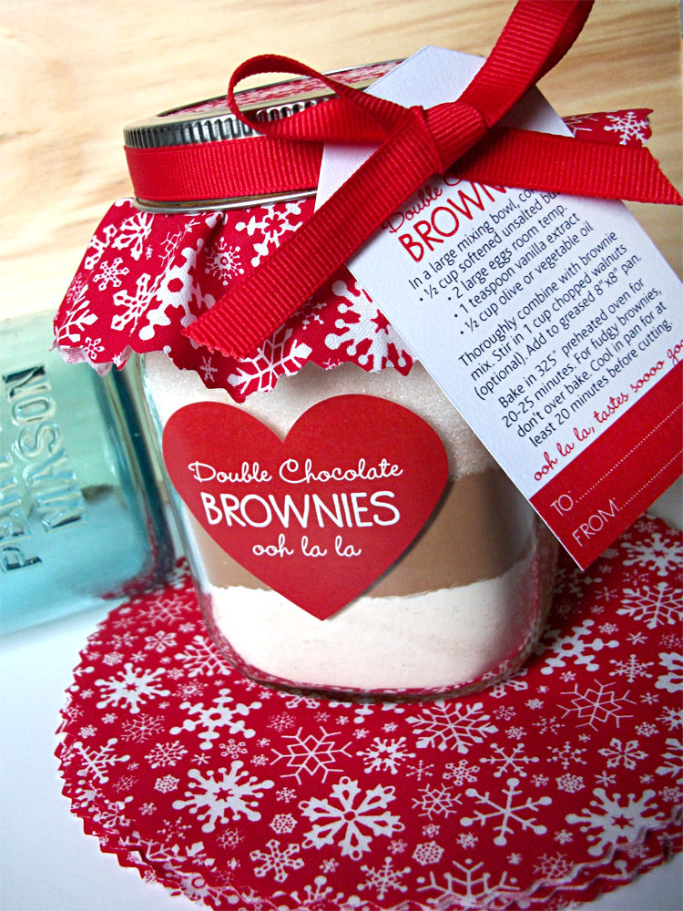 DIY Christmas Brownie Mason Jar Kit