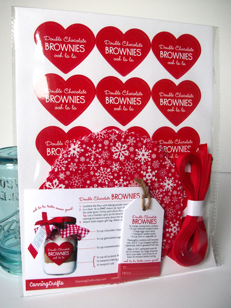 DIY Christmas Brownie Mason Jar Gift | CanningCrafts.com