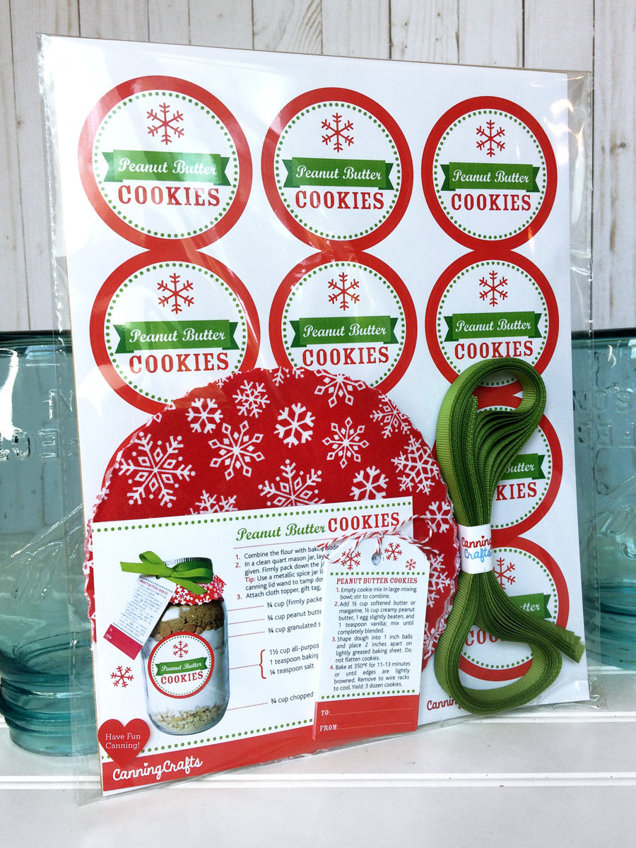 DIY Christmas Cookie Mason Jar Decoration Kit | CanningCrafts.com