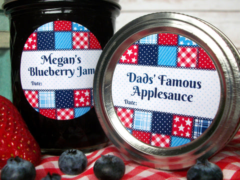 Custom Country Quilt Canning Labels | CanningCrafts.com