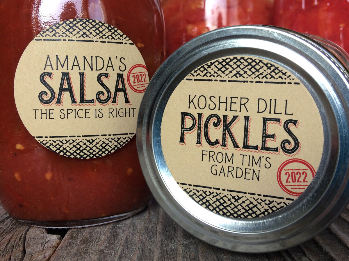 Custom Kraft Flavor Adventures canning labels | CanningCrafts.com