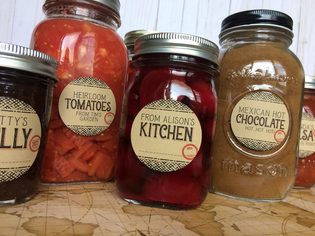 Custom Kraft Flavor Adventures mason canning jar labels | CanningCrafts.com