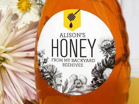 Custom Honey Dipper Honey Labels | CanningCrafts.com