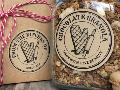 Custom Kraft Apothecary Bakery Kitchen Labels | CanningCrafts.com