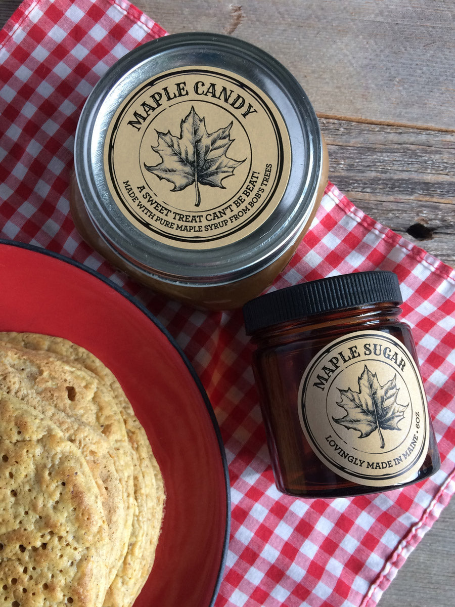 Custom Kraft Apothecary Maple Sugar and Candy Labels | CanningCrafts.com