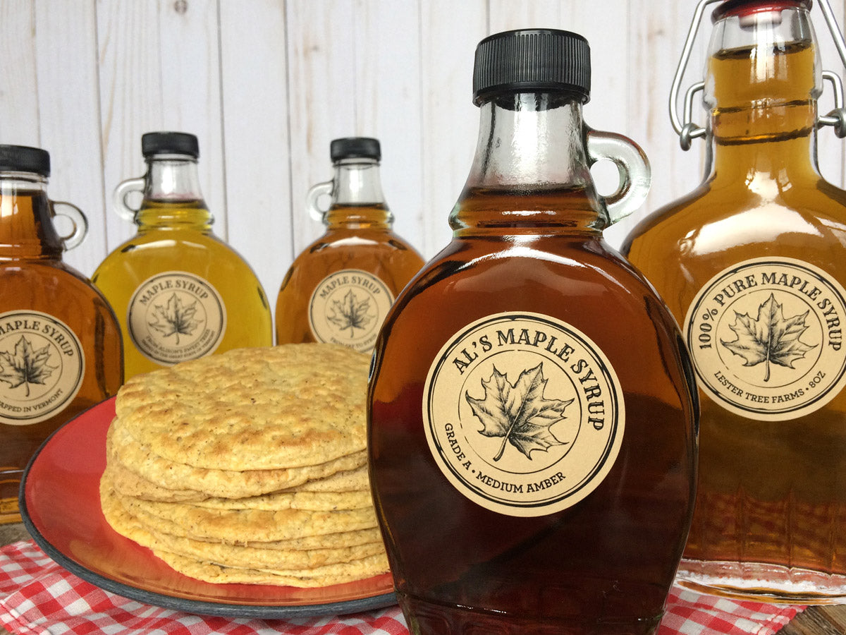 Custom Kraft Apothecary Maple Syrup Bottle Labels | CanningCrafts.com