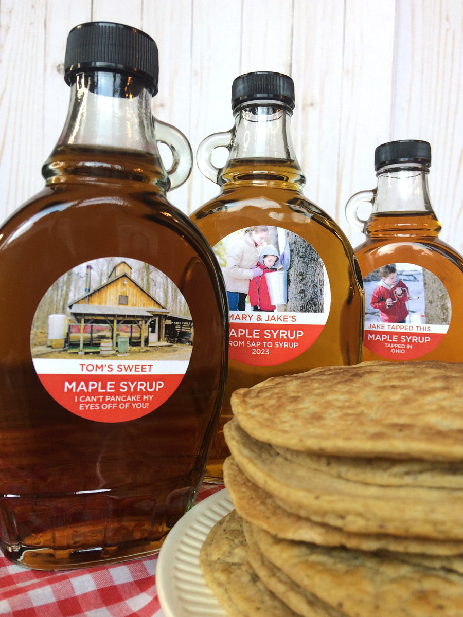 Custom Provide Your Own Photo Maple Syrup Labels | CanningCrafts.com