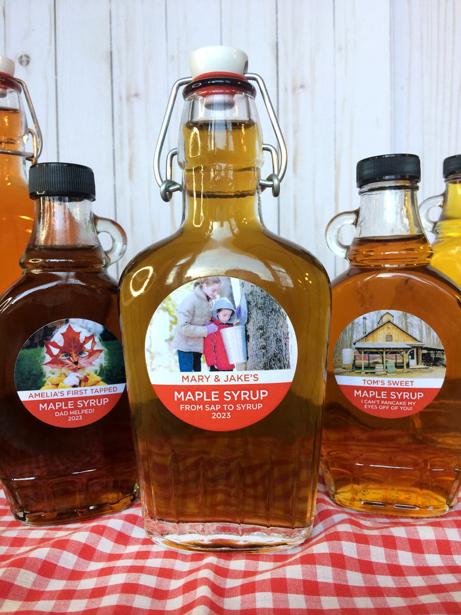 Custom Provide Your Own Photo Maple Syrup Labels | CanningCrafts.com