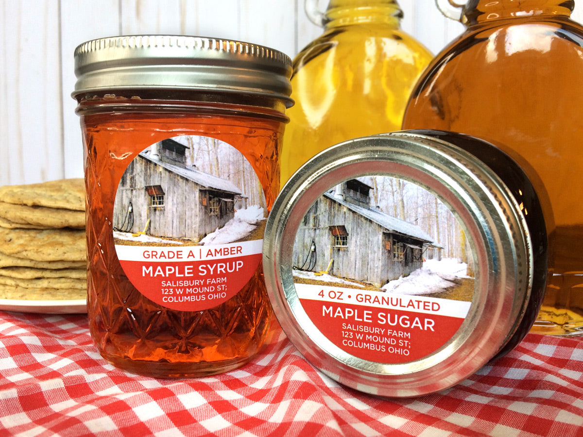 Custom Provide Your Own Photo Maple Syrup & Sugar Labels | CanningCrafts.com