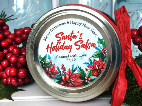 Custom Watercolor Christmas Canning Labels | CanningCrafts.com