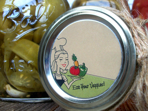 Kraft Eat Your Vegetables Canning Labels | CanningCrafts.com