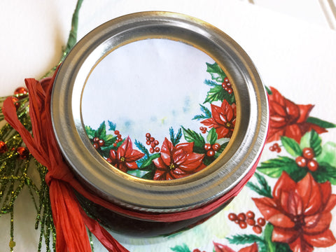 Watercolor Christmas Canning Labels | CanningCrafts.com