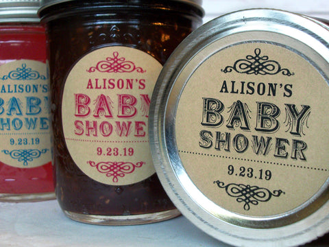 Custom Kraft Baby Shower Canning Jar & Favor Labels | CanningCrafts.com