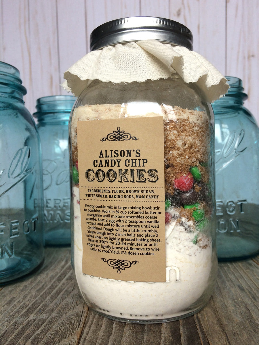 Custom Kraft Rectangle Mason Cookie Jar Canning Labels | CanningCrafts.com