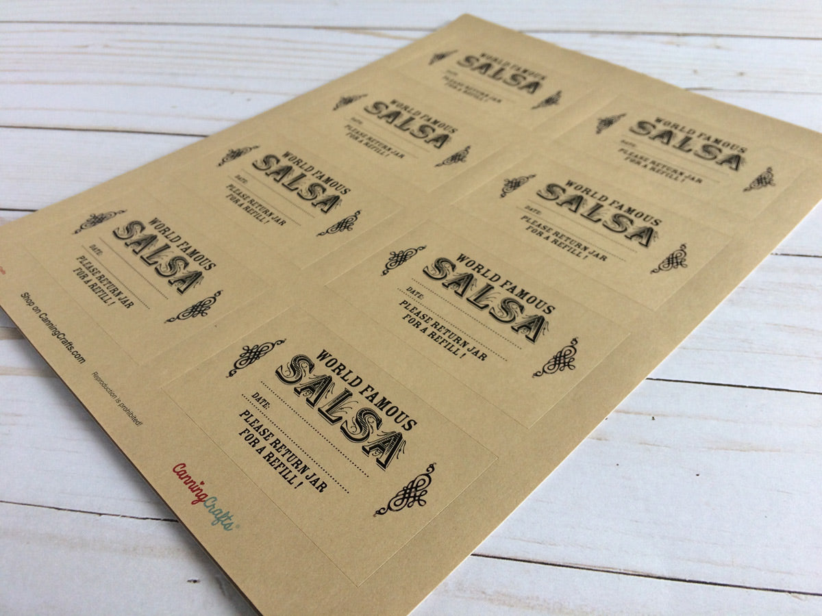 Custom Kraft Rectangle Canning Labels | CanningCrafts.com