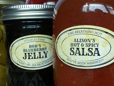 Custom Vintage Apothecary Oval Canning Labels | CanningCrafts.com
