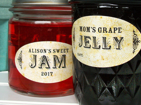 Custom Vintage Oval Canning Labels | CanningCrafts.com