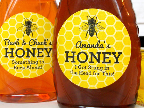 custom yellow & black honey label for backyard beekeepers | CanningCrafts.com