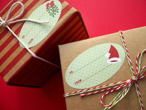 Oval Christmas Gift Labels | CanningCrafts.com