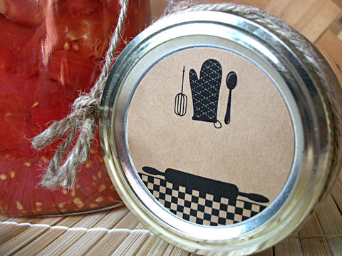 Black Kraft Kitchen Labels | CanningCrafts.com