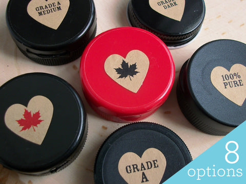 Kraft Heart Maple Syrup Grade Labels | CanningCrafts.com