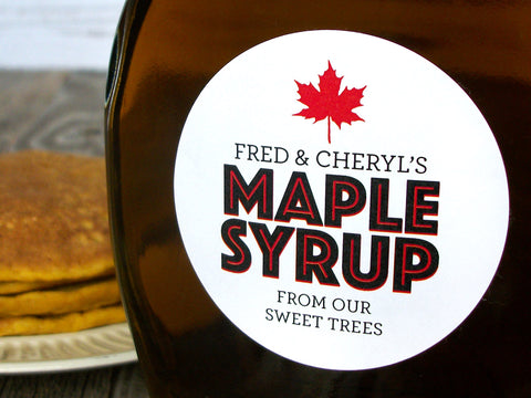 custom Modern Maple Syrup labels | CanningCrafts.com
