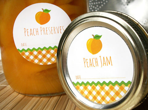 Peach Jam & Preserves Canning Labels | CanningCrafts.com