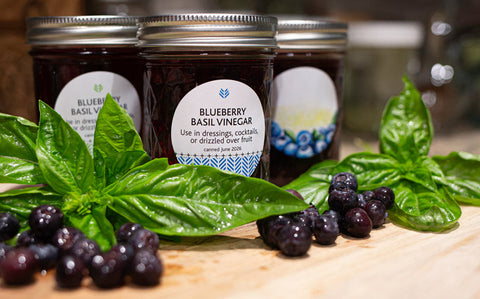 Blueberry–Basil Vinegar Canning Recipe