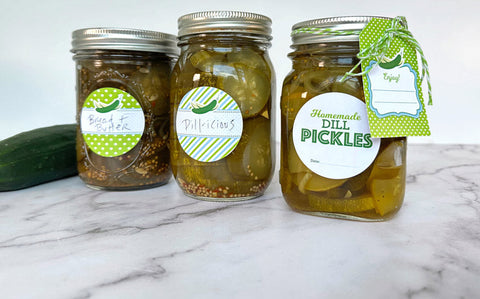 Pickle Canning Recipes + Free Printable Labels
