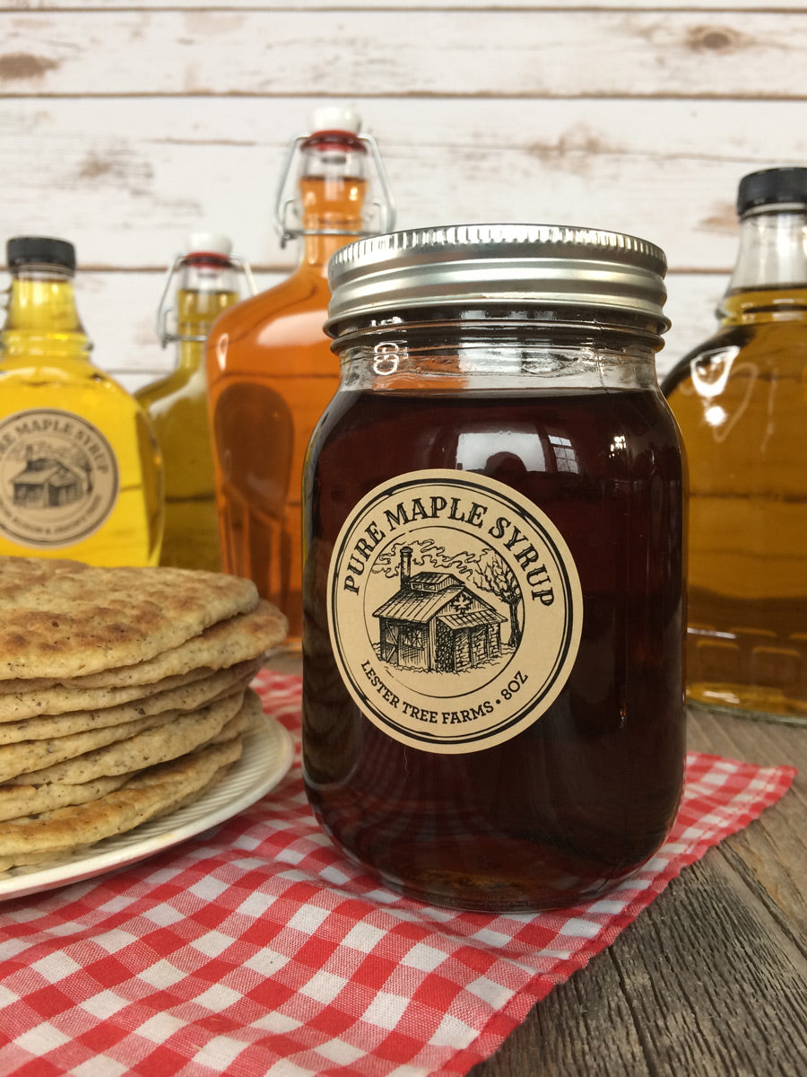 Custom Kraft Apothecary Sugar Shack Maple Syrup Labels for bottles ...