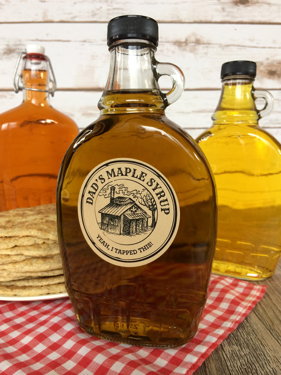 Custom Kraft Apothecary Sugar Shack Maple Syrup Labels for bottles ...