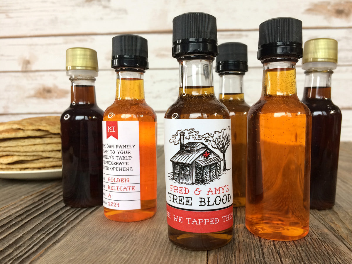 Custom Rectangle Sugar Shack Maple Syrup Labels for Bottles & Jars ...