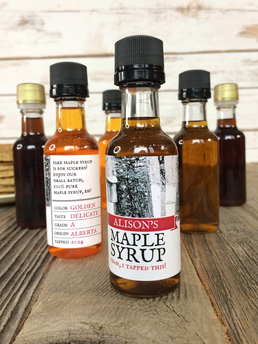 Custom Tree Tapping Rectangle Maple Syrup Labels for Bottles & Jars ...