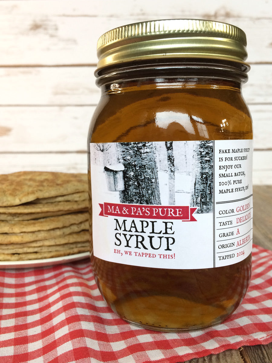 Custom Tree Tapping Rectangle Maple Syrup Labels | CanningCrafts.com