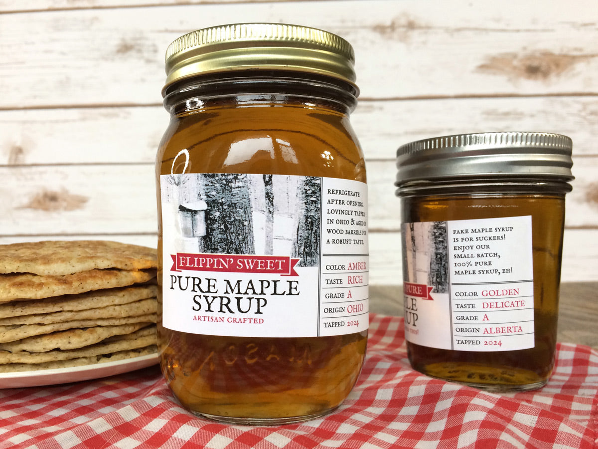 Custom Tree Tapping Rectangle Maple Syrup Labels for Bottles & Jars ...