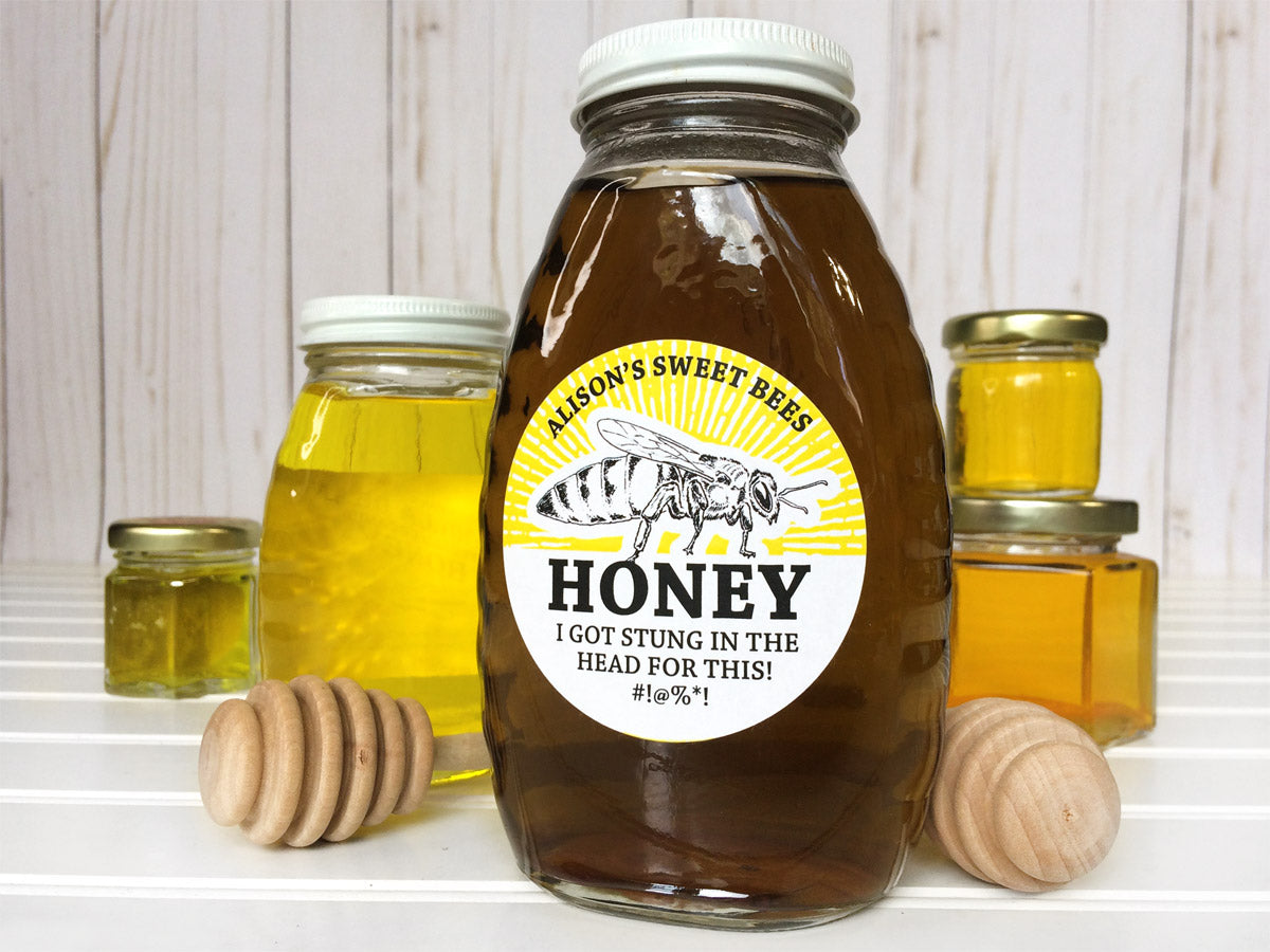 Custom Queen Bee Honey Labels for bottles and jars | CanningCrafts.com