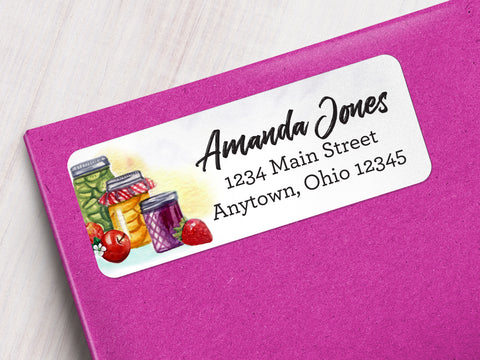 Custom Watercolor Mason Jar Address Labels | CanningCrafts.com