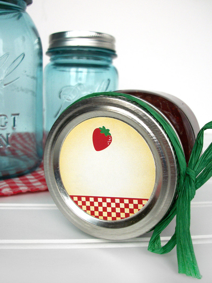 Country Strawberry Jam and Jelly Canning Labels | CanningCrafts.com