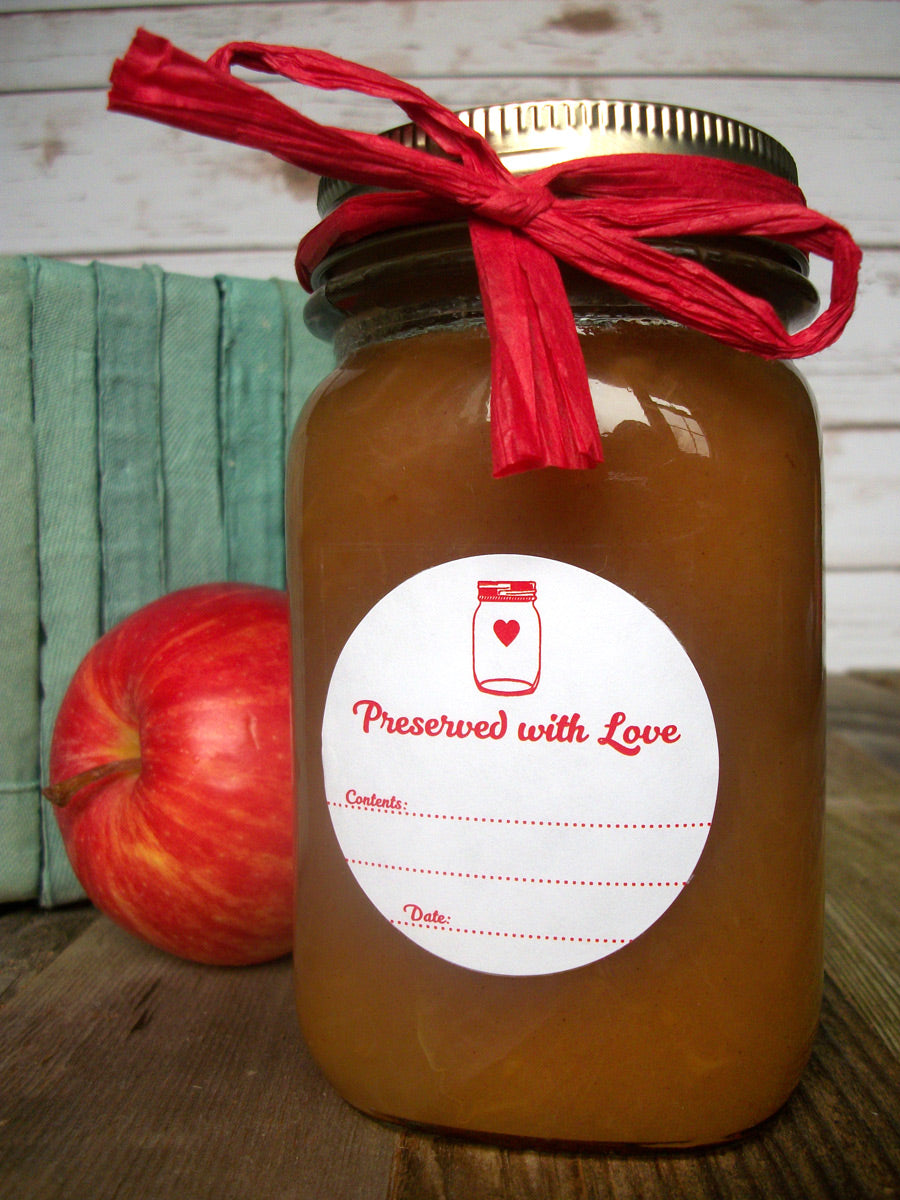 Colorful Preserved with Love Canning Labels | CanningCrafts.com