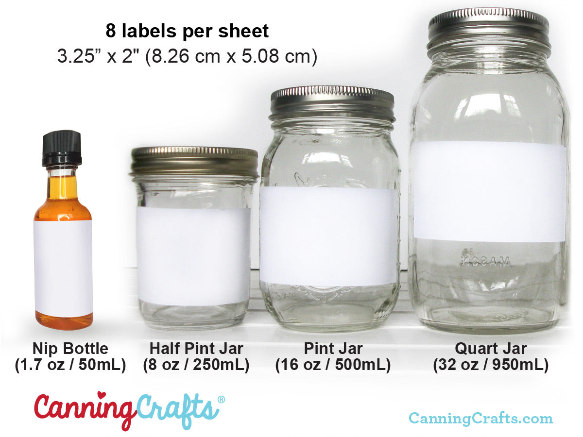Maple Syrup Label & Mason Jar  Size Chart | CanningCrafts.com