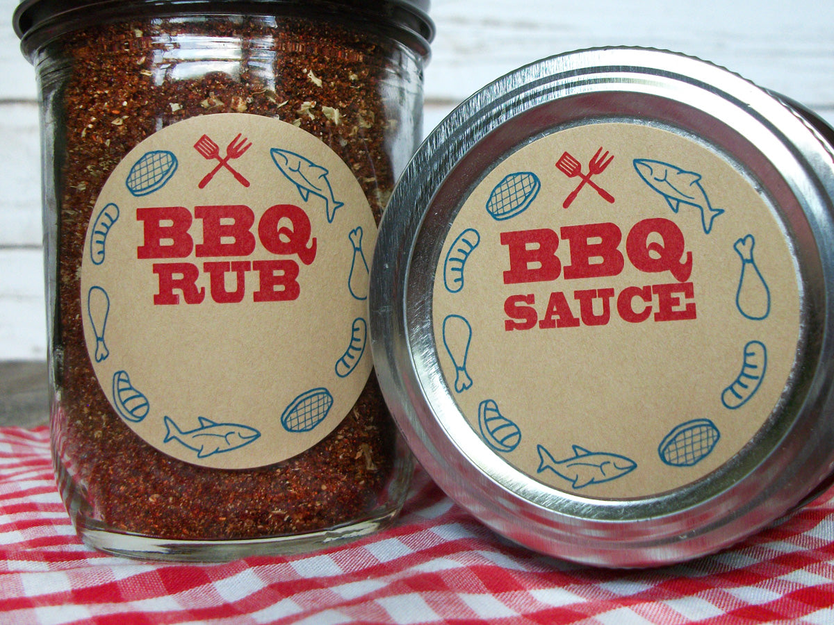 BBQ Sauce & Rub Canning Labels