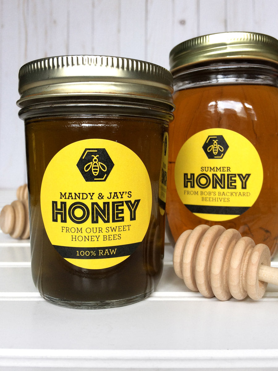 Custom Bee Bold Honey Jar Labels | CanningCrafts.com
