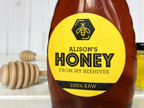 Custom Bee Bold Honey Labels | CanningCrafts.com